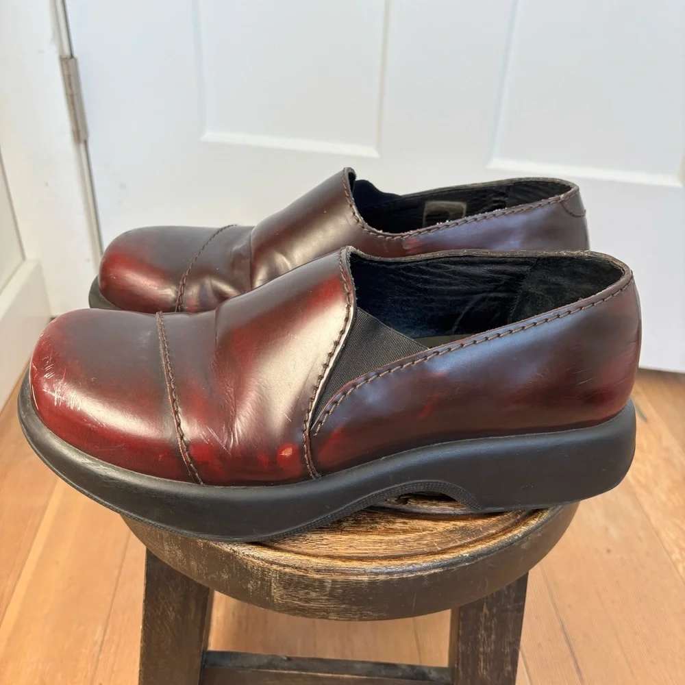 Y2K 90s Chunky vintage grunge Dansko leather platform clogs shoes | Sz 12 / 42